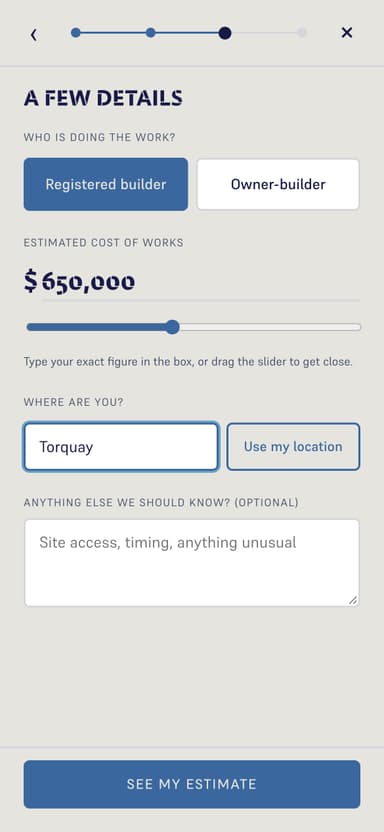 Surf Coast Compliance estimate tool: a few details
